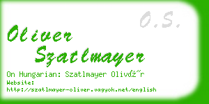 oliver szatlmayer business card